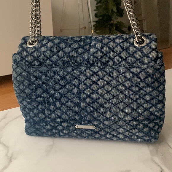 $298 Rebecca Minkoff Vintage Denim Quilted Flap Bag - Picture 4 of 10